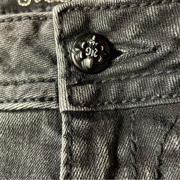 Miss Me Medium Wash Black Skinny Jeans Stretch Denim 31x29 Juniors Size 29 - Picture 6 of 16